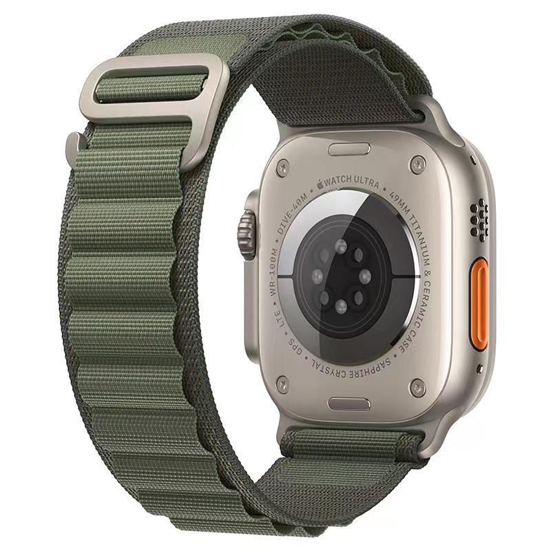 Совместимый нейлоновый плетеный ремешок Alpine Loop для Apple Watch Series 1-8 и SE 38/40/41MM чирковый TrendVibeCN
