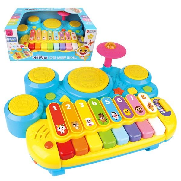 Bunnyland Pinkfong Baby Shark Drum Ксилофон Пианино Игрушка Корейские детские игрушки blue Board M Factory