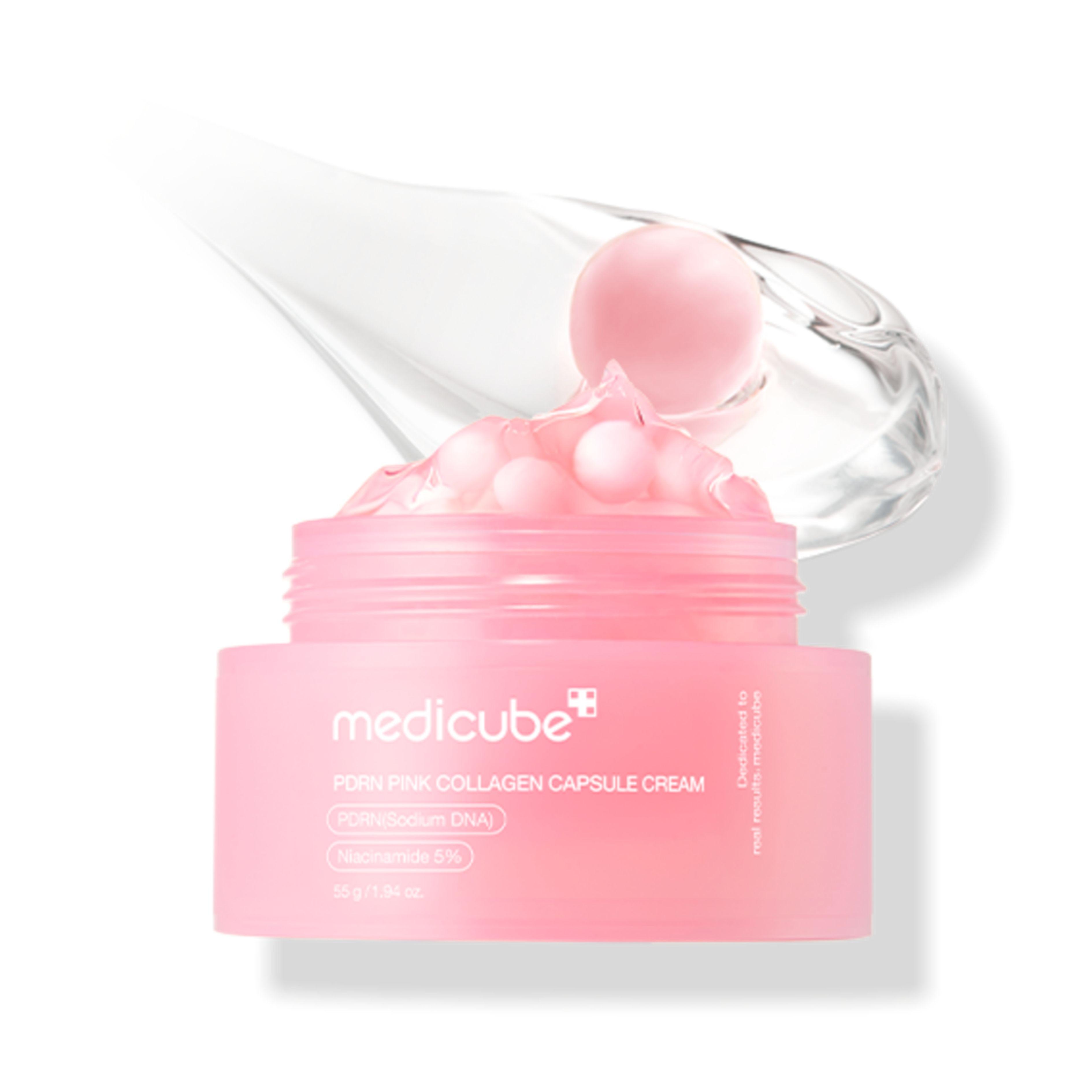 Medicube PDRN Pink Collagen Capsule Cream Firming & Hydrating Face Cream 55g white