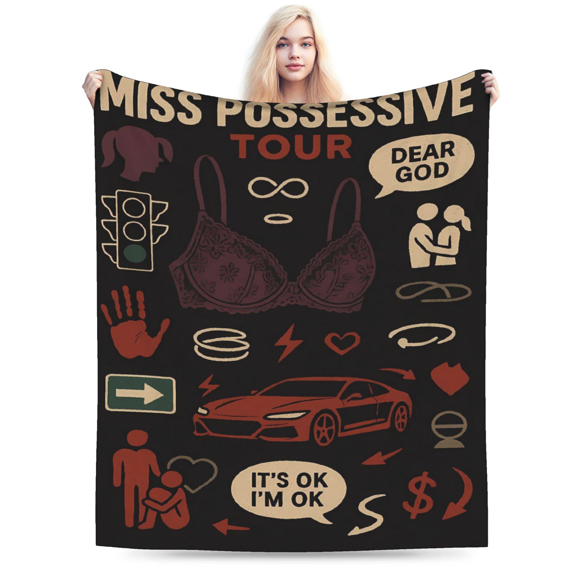 Плед  Miss Possessive Tour 2025  Качественный Теплый Плед Tate McRae Зимний Для Девочек Мальчиков Диван Кровать Печатный Покрывало 75x90cm beige ZbrSeven