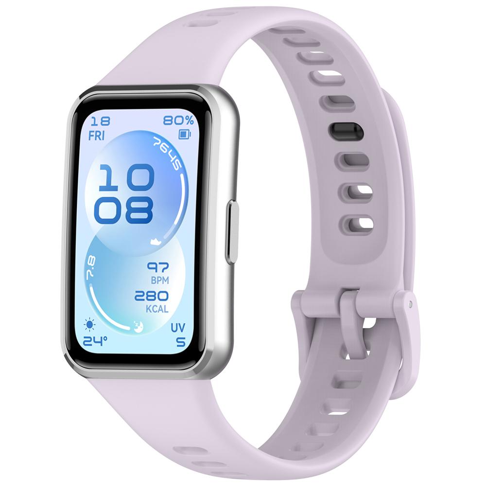Оригинальный ремешок для запястья Для Huawei Band 11/11 Pro/NFC ремешок Умные часы Аксессуары Замена Спортивный силиконовый браслет Correa Huawei Band 11 светло-фиолетовый AgoodPlus