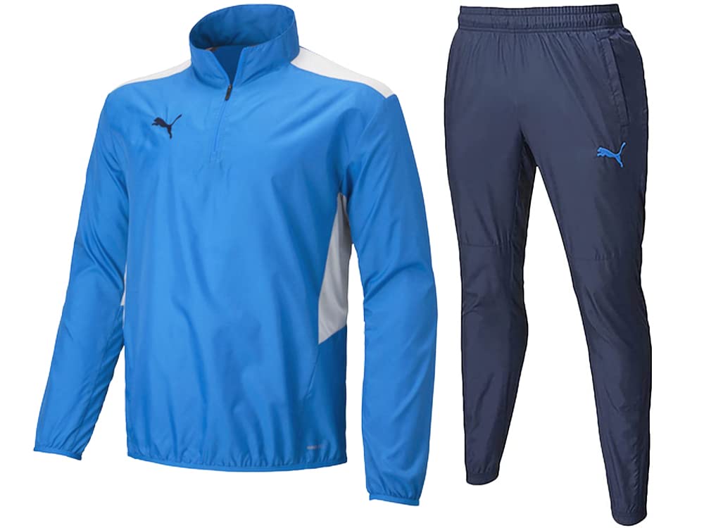 PUMA Свитшот Ветровка Спортивный костюм Верх Штаны Комплект 657409 657410 Без подкладки XL 02x06 E Синий Морской пиджак Мужской Азиатский размер синий