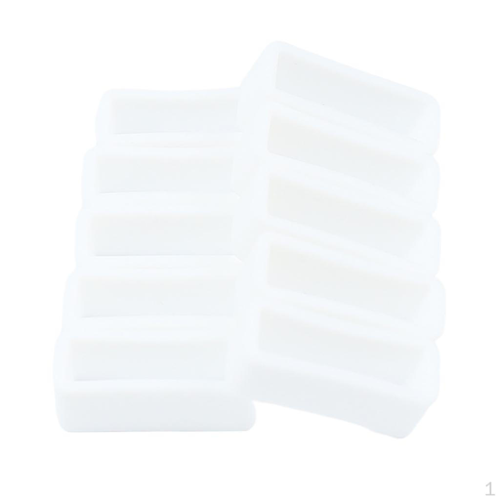 10 силиконовых сменных спортивных браслетов 24MM   white white BrioHome