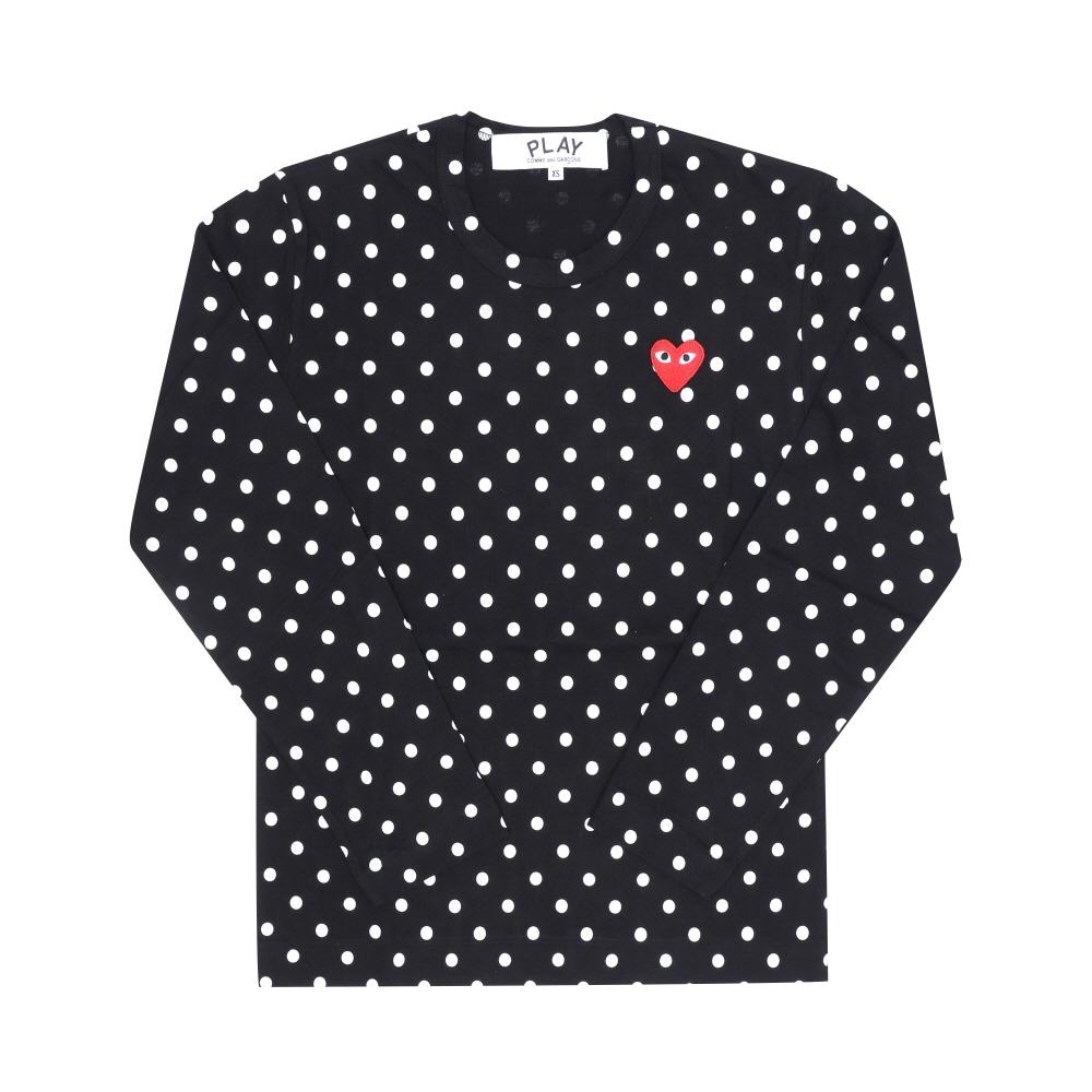 Comme Des Gar Ons Унисекс Лонгслив Красный hearT Аппликация Горошек Топор Ax T16 AX-T166-051 1 (XS) gray TrendMecca Watches