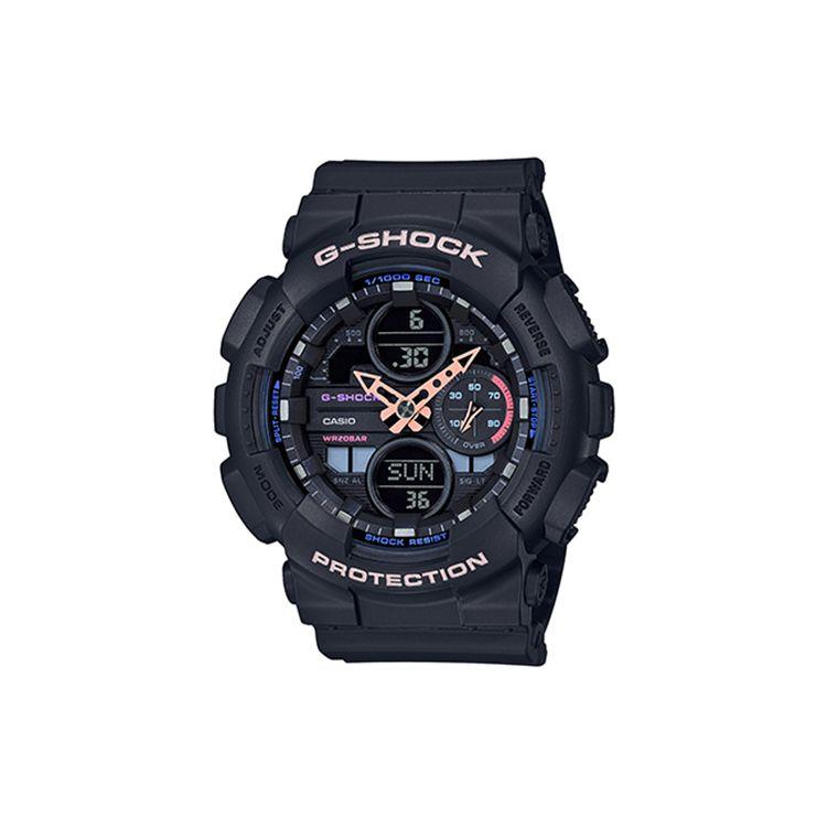 Casio Quartz Movement Resin Strap Watch Black Dial Women watches GMA-S140-1APR Random Watch Box black