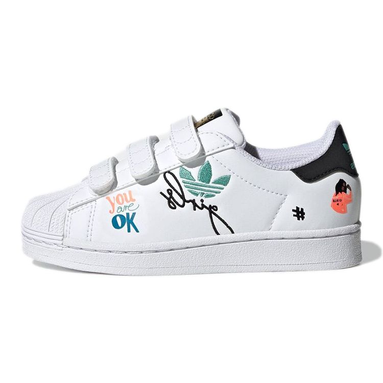 Детские кроссовки adidas Superstar Pure Little Kid Self Love White Cloud-White Core-Black H00778 30 white