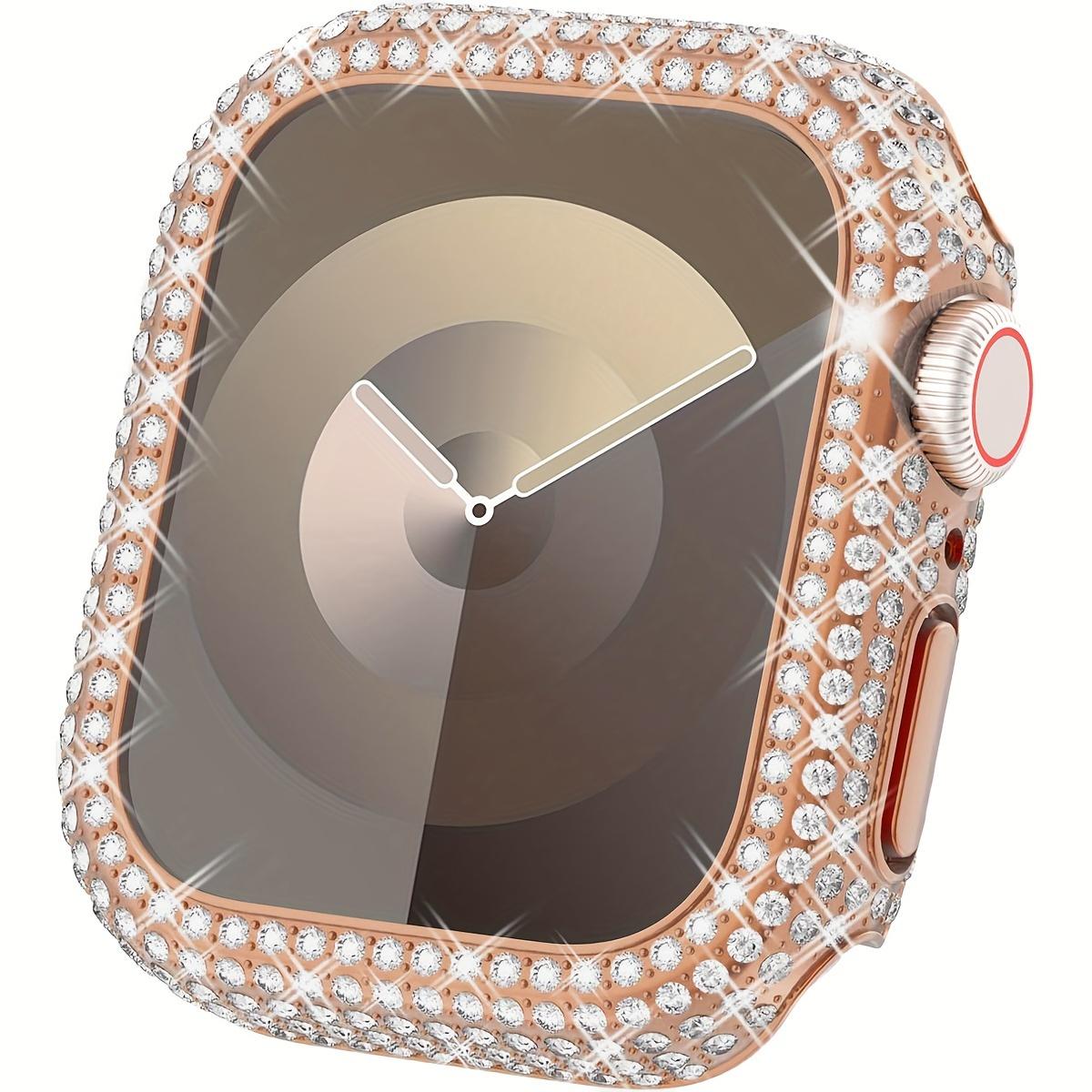 Блестящий страз для корпуса Apple Watch Подходит для 38/40/41/42/44/45/49 мм Совместим с Ultra/SE/10/9/8/7/6/5/4 40mm beige Aura Living