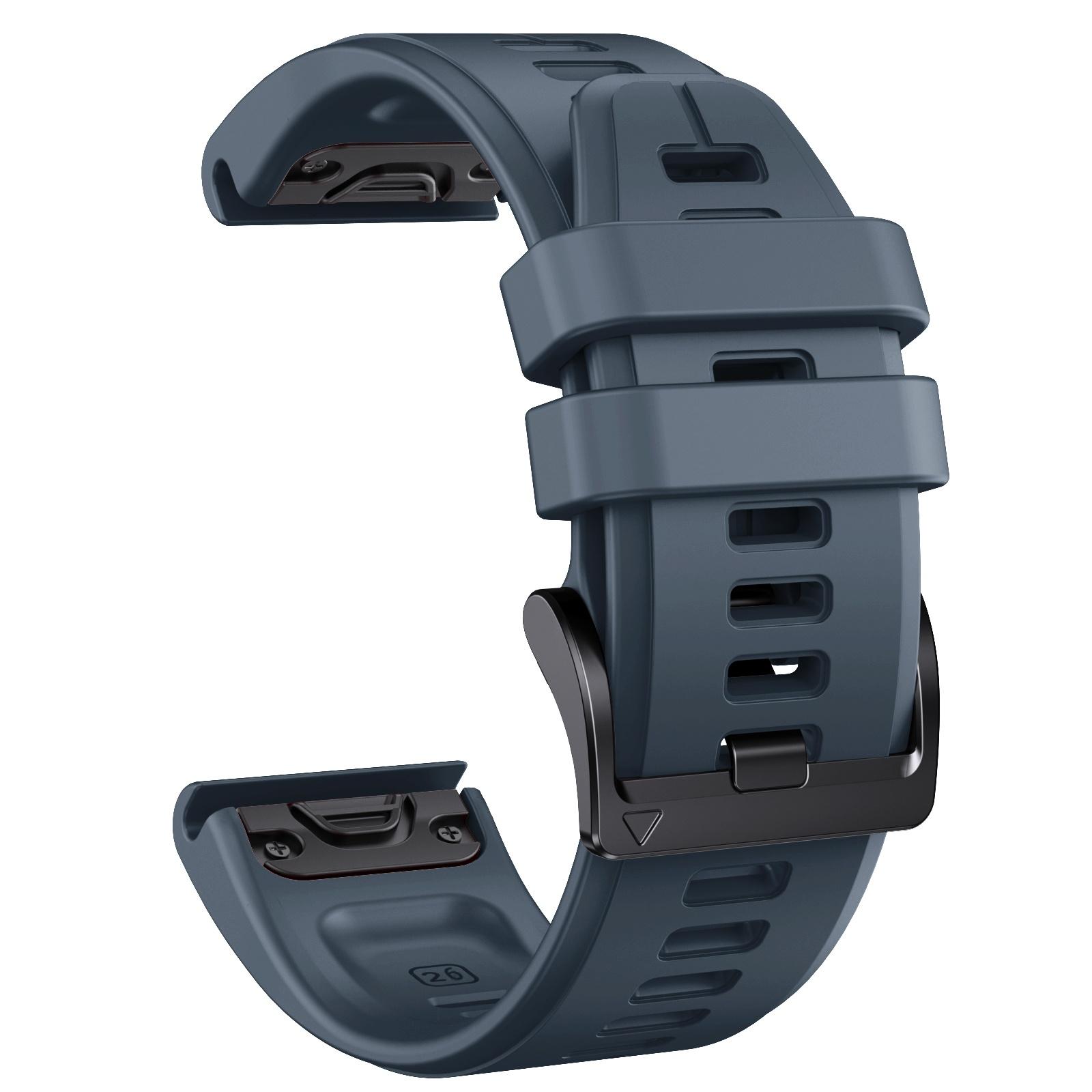 22/26mm Silicone Strap for Garmin Fenix 8 Pro 8 7X/D2 Mach 2 1Pro/Tactix 8 7/Enduro 3 Fenix 6X 5X Plus Replacement Watchband QuickFit 22mm gray RX-3C