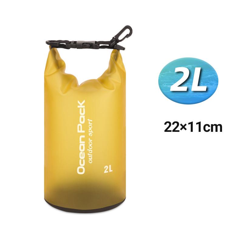 2L 5L 10L 15L 20L Outdoor Waterproof Dry Bag Ocean Pack for Outdoor Camping Hiking Swimming Boating Kayaking Beach Accessories yellow QINGLONG GOODS