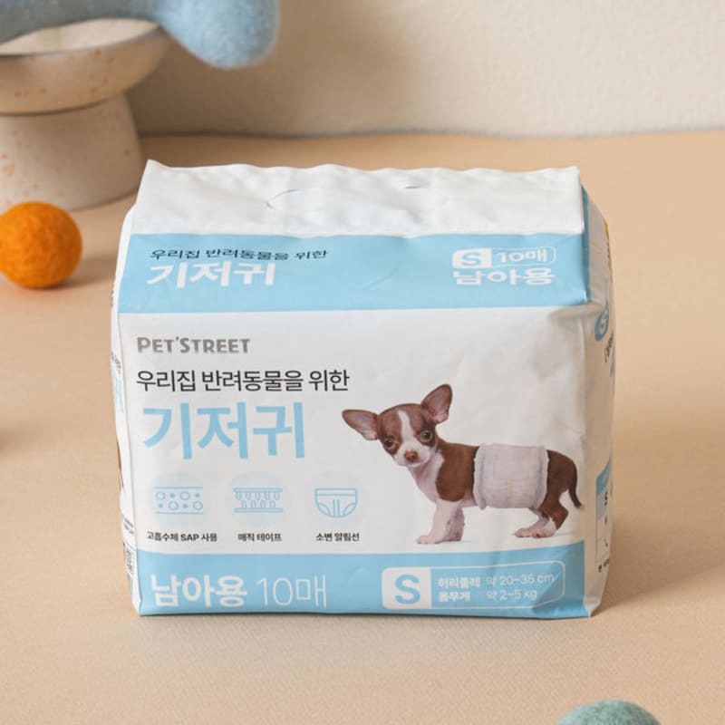 [Питомец] Подгузники для питомца мальчика 10 штук S white Daiso