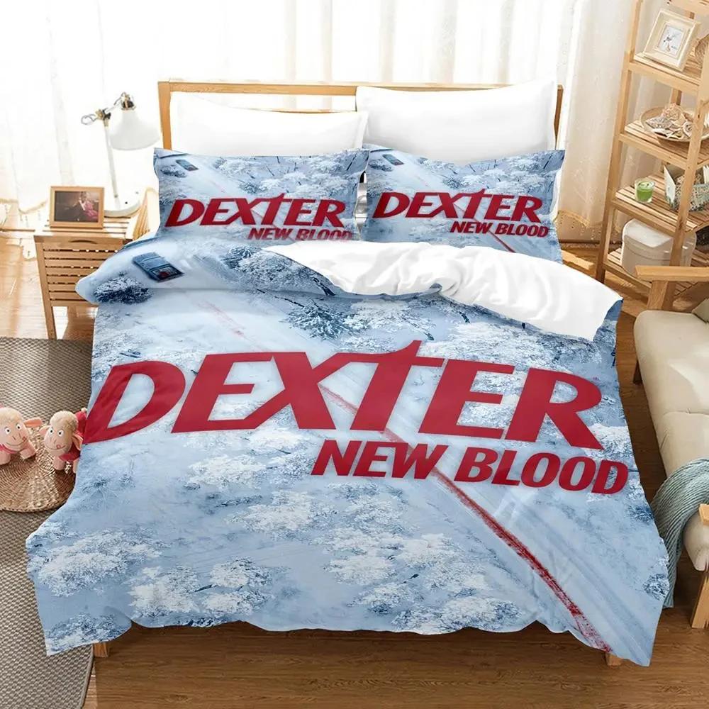 3D-принт Dexter New Blood Комплект постельного белья Пододеяльник Постельный комплект Одеяло Наволочка Одеяло King Queen Size Постельное белье для мальчиков и взрослых 90x190cm(35x74inch) gray Softura