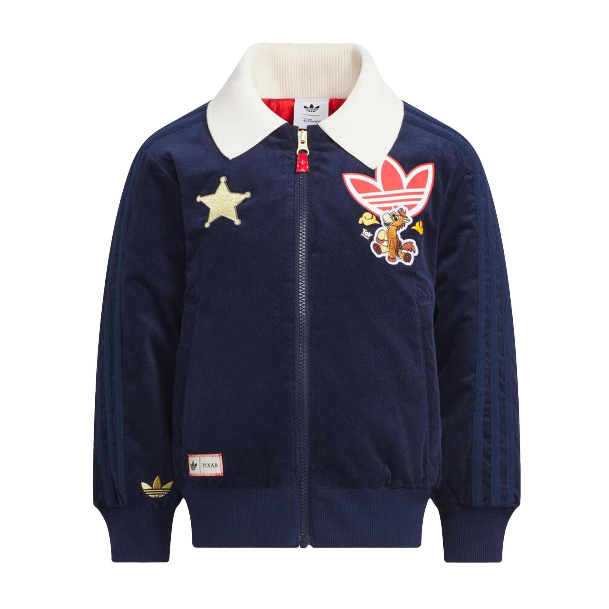 Adidas Originals X Disney Совместная хлопковая куртка FW25 История игрушек Удобная теплая Повседневная мода Длинный рукав Детская Детские куртки KS3170 110 blue