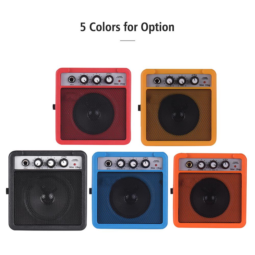 5W   Guitar Amplifier Amp Speaker with 3.5mm & 6.35mm Inputs 1Celsius4 Inch Output Supports Volume   Adjustment Overdrive black Bea-Clothing