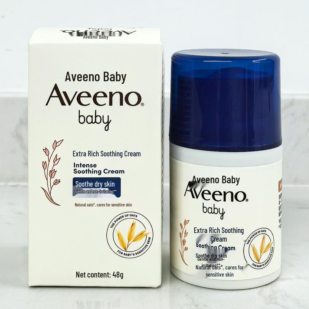 Aveeno Baby Portable 48g Extra Soothing Moisturizing Face Cream for Infants & Children blue Global Beauty
