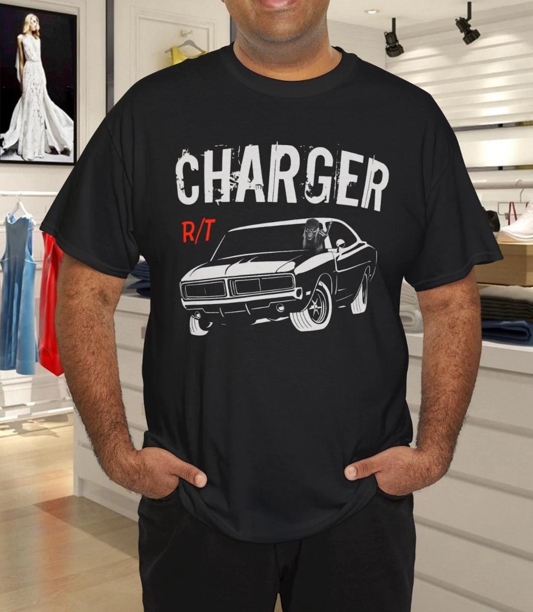 Men s and Women s T-shirts Mopar 1969 Charger RT Cotton T-Shirt XS black No.7 Fashion Apparel
