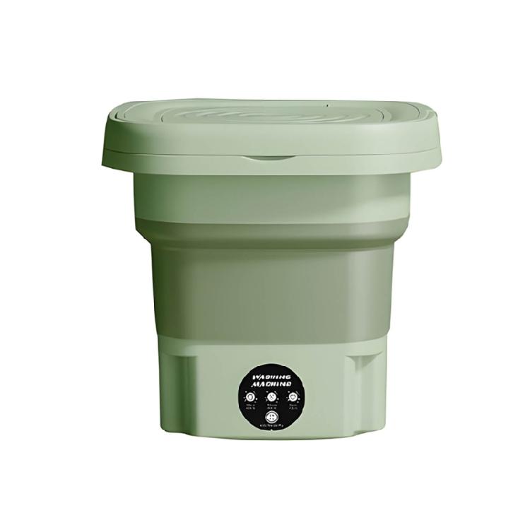 Компактная дорожная стиральная машина Автоматическая стирка 9 л Маленькая стиральная машина Портативная стиральная машина для нижнего белья Энергосберегающая светло-серый Happy Electronic King