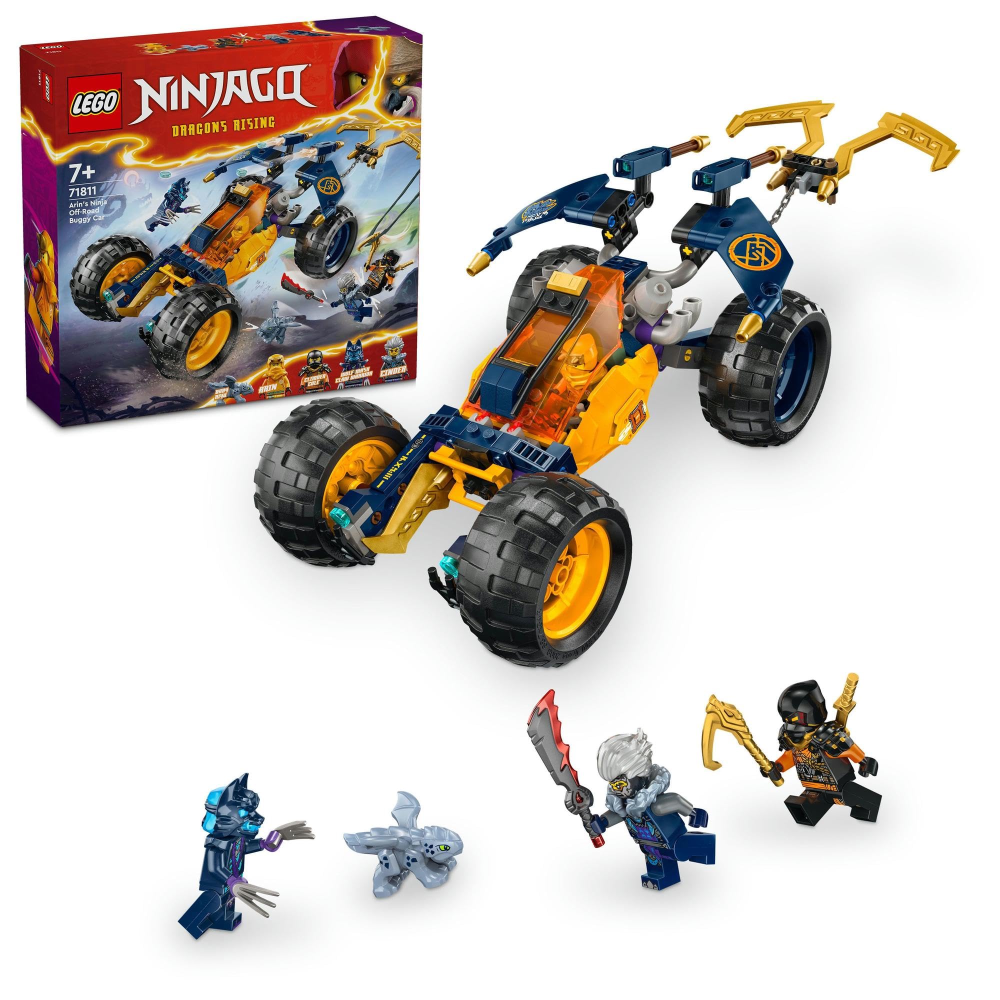 LEGO Ninjago Внедорожный Багги Ниндзя Эрин, 267 Деталей, Игрушка, Подарок на День Рождения, Конструктор, Мальчики и Девочки, Возраст 7, 8, 9, Ученики Начальной Школы, B gray Omi Japan Products