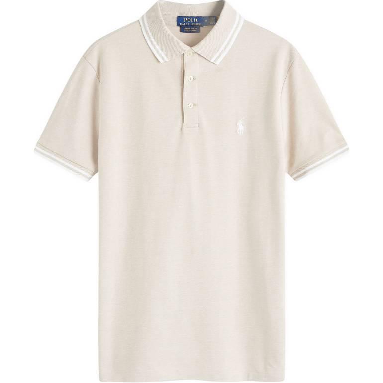 Polo Ralph Lauren Поло с коротким рукавом и полосатым логотипом Мужские топы Бежевый 710941492-004 XXL white