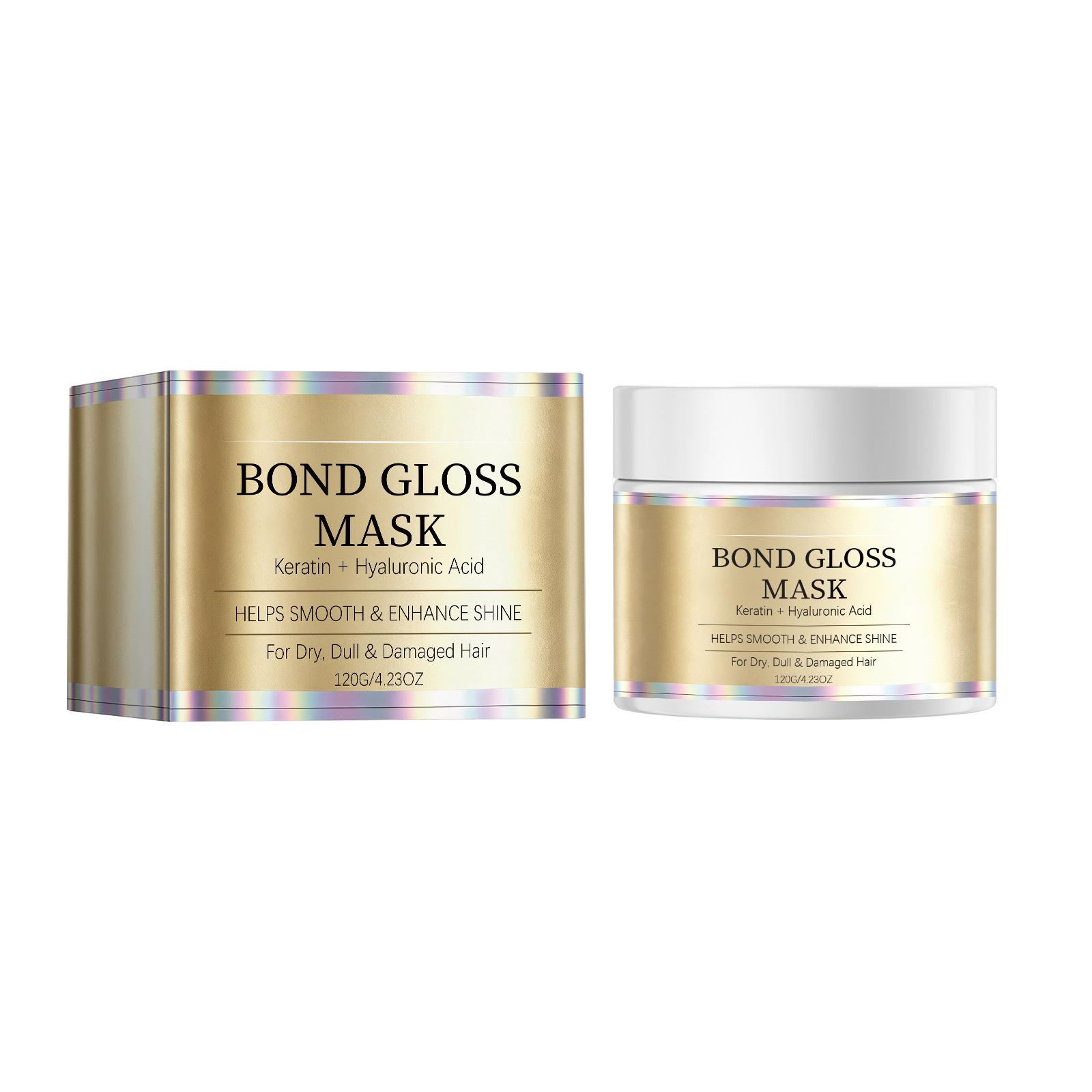 Увлажняющая маска для волос Kua Jing для гладкости и блеска beige Global Beauty
